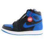 ナイキ AIR JORDAN 1 エア ジョーダン 1 ハイ ロイヤル 2017 ハイカットスニーカーブラック/ブルー US9/27cm 555088-007