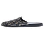 DIOR ディオール オブリークジャガード フラットサンダル ミュール スリッパ グレー/ブラック 3SA097ZJU96142