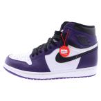 ナイキ AIR JORDAN 1 エアジョーダン1 レトロ ハイ コートパープル ハイカットスニーカー ホワイト/パープル 555088-500 US9/27cm