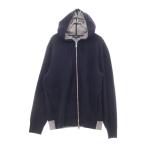 theory セオリー 21AW Regal Merino Arnaud Hoodie ウール ジップアップ ニット パーカー ネイビー RSL-FA21-02