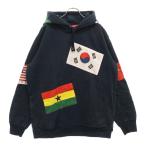 SUPREME シュプリーム 13AW Flags Pullover 国旗 パッチ スウェット プルオーバーパーカー ネイビー