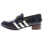 GUCCI グッチ ×adidas 3Stripe Bit Loafers アディダス 3ストライプ ホースビット レザー ローファー ブラック 702283