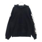 SUPREME シュプリーム 18SS Sideline Hooded Sweatshirt サイドライン アームロゴ フーデッド スウェット パーカー ブラック