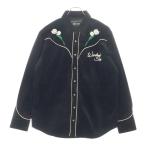 WIND AND SEA ウィンダンシー Corduroy Western Shirt コーデュロイ 刺繍 ウエスタン 長袖シャツ ブラック WDS-O-ATH-24-Q2-SH-01