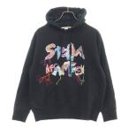 ステラマッカートニー 22AW カレッジ ロゴ プリント スウェット プルオーバーパーカー ブラック 6J0073 3SPW89 レディース