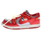 NIKE ナイキ ×OFF-WHITE DUNK LOW オフホワイト ダンク ローカットスニーカー レッド/グレー US10/28cm CT0856-600