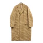 AURALEE オーラリー 21AW WOOL CASHMERE JACQUARD MELTON CHESTERFIELD COAT ウールカシミア チェスターコート ベージュ A21AC01JM