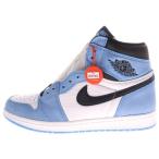 ナイキ AIR JORDAN 1 RETRO HIGH OG UNIVERCITY BLUE エアジョーダン1 ユニバーシティーブルー ハイカットスニーカー US10/28cm 555088-134