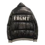 MONCLER モンクレール 22AW ×FRAGMENT QUINLAN DOWN JACKET フラグメント レザー切替 ダウンジャケット ブラック H209U1A00003
