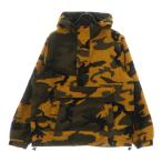 SUPREME シュプリーム 17AW Hooded Logo Half Zip フーデッド ロゴ ハーフジップ カモフラ プルオーバー ジャケット イエロー/カーキ