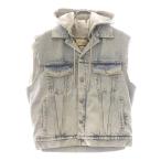 GUCCI グッチ 22SS Hollywood Babylon Denim Hoodie Vest ハリウッドバビロン デニムフーディ ベスト インディゴ/グレー 697042 XDB0U