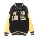ウィンダンシー Logo Patch Cowichan Jacket ロゴパッチ カウチン ニットジャケット ネイビー/ホワイト WDS-O-ATTR-25-01-KN-02