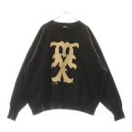 SAINT MICHAEL セントマイケル 24AW MX CREW SWT ロゴプリント クルーネック スウェットトレーナー チャコールグレー SM-YS1-0000-033