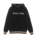 SUPREME シュプリーム 16AW Reverse Fleece Hooded Sweatshirt リバース フリース スウェット プルオーバーパーカー ブラック