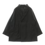 COMME des GARCONS コムデギャルソン ピークドラペル フロントフック 変形パターン ジャケット ブラック GI-J018