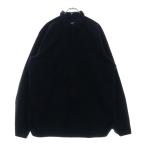 ジュンヤワタナベ コムデギャルソン 23AW コーデュロイ切替 レザーエルボーパッチ チェック 長袖シャツ ブラック WL-B025 AD2023