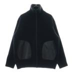 ジュンヤワタナベ コムデギャルソン 23AW エルボーパッチプリント ニットジャケット ブルゾン ブラック WL-N001