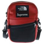 SUPREME シュプリーム 18AW ×THE NORTH FACE Lerther Shoulder Bag ザノースフェイス レザーショルダーバッグ レッド