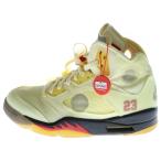 ナイキ × オフホワイト AIR JORDAN 5 RETRO SP SAILエアジョーダン レトロ セイル ハイカットスニーカー US7.5/25.5cm DH8565-100