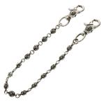 CHROME HEARTS クロムハーツ 2BALL SHORT-T/2クリップショート#2クロスボール ウォレットチェーン シルバー BCA064
