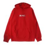 シュプリーム 19AW Bandana Box Logo Hooded Sweatshirt バンダナ ボックスロゴ プルオーバースウェットパーカー フーディー レッド