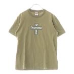 SUPREME シュプリーム 20AW Cross Box Logo Tee クロスボックスロゴ クルーネック 半袖Tシャツ カットソー カーキ