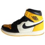 ナイキ AIR JORDAN 1 エアジョーダン1 レトロ タクシー ハイカットスニーカー イエロー/ホワイト/ブラック US7.5/25.5cm 555088-711
