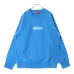 SUPREME シュプリーム 18AW Box Logo Crewneck ボックスロゴ クルーネック スウェット トレーナー ブルー