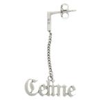 CELINE セリーヌ ゴシックロゴ シルバーピアス