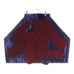 ショッピング2012 COMME des GARCONS コムデギャルソン 12AW 変形 ベロア パッチワーク バルーンスカート ネイビー/ピンク レディース GJ-S009 AD2012