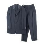  Yohji Yamamoto бассейн Homme 90s цвет нержавеющая сталь большой размер 3B одиночный tailored jacket / широкий слаксы брюки выставить 