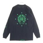 ショッピングCHROME CHROME HEARTS クロムハーツ OLD オールド ホースシュー スター プリント クルーネック ロングスリーブ 長袖 Tシャツカットソー ブラック