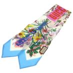 ショッピングgucci GUCCI グッチ 100周年記念 フラワー 花柄 シルクツイル ネックボウ スカーフ ホワイト レディース 678992