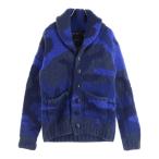 ショッピングカウチン 1 PIU 1 UGUALE 3 ウノピゥウノウグァーレトレ SHAWL CARDIGAN BIG CAMO ビッグカモ カウチンニット ショールカーディガン ブルー MRK004