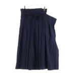 ショッピングCOMME tricot COMME des GARCONS トリコ コム デ ギャルソン 98AW 変形 ロングプリーツスカート ネイビー レディース TA-040020 AD1998