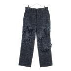 ショッピングdiesel DIESEL ディーゼル 25AW P-ABERDEEN-NEW ダメージ加工 ニット トラウザーズ ロングパンツ ブラック A20639