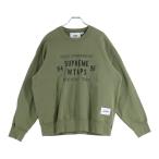 SUPREME シュプリーム 21AW ×WTAPS Crewneck ダブルタップス ロゴプリント クルーネック スウェット トレーナー カーキ