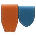 HERMES エルメス アット H スイフト トリヨンクレマンス レザー ブックマーカー マネークリップ セット オレンジ/ブルー
