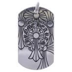 CHROME HEARTS クロムハーツ D TAG LRG GOD BLESS ゴットブレスドッグタグ ラージ ペンダントトップ シルバー