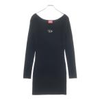 DIESEL ディーゼル M-VERA オフショルダー ロゴ ニット セーター ブラック A14188 レディース