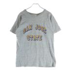 CHAMPION チャンピオン 80S VINTAGE ヴィンテージ トリコタグ後期 フロッキープリント 半袖Tシャツ カットソー グレー