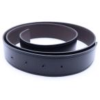 HERMES エルメス バックルなし □Q刻印 レザー リバーシブル ベルト ブラウン/ブラック