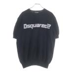 DSQUARED2 Dsquared Logo хлопок вязаный джемпер с коротким рукавом черный S71HA0994