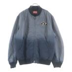 ショッピングdiesel DIESEL ディーゼル J-KEPES ロゴプレート ジップアップ ボンバージャケット グレー A12087