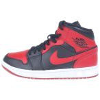 NIKE ナイキ AIR JORDAN 1 MID BRED エアジョーダン1 ミッド ブレッド ミッドカットスニーカー ブラック/レッド US9/27cm 554724-074