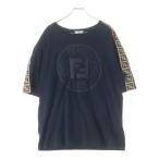 FENDI フェンディ バックプリント クルーネック 半袖Tシャツ カットソー ブラック FAF127 ADHA