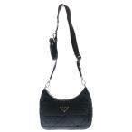 PRADA プラダ パテッド ショルダーバッグ ブラック ナイロン 1BC151