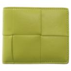 BOTTEGA VENETA ボッテガヴェネタ ボッテガヴェネタ カセット 二つ折り財布 グリーン レザー コンパクトウォレット