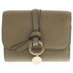 Chloe クロエ ALPHABET アルファベット スモールトリフォールドウォレット レザー 三つ折り財布 ベージュ レディース CHC21WP 718F57 38I