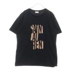 SAINT LAURENT PARIS サンローランパリ 19AW ポスターロゴ半袖Tシャツ ブラック 577121